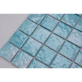 300X300 Elegant Ice Crack Sky Blue Mosaic Tiles Bathroom